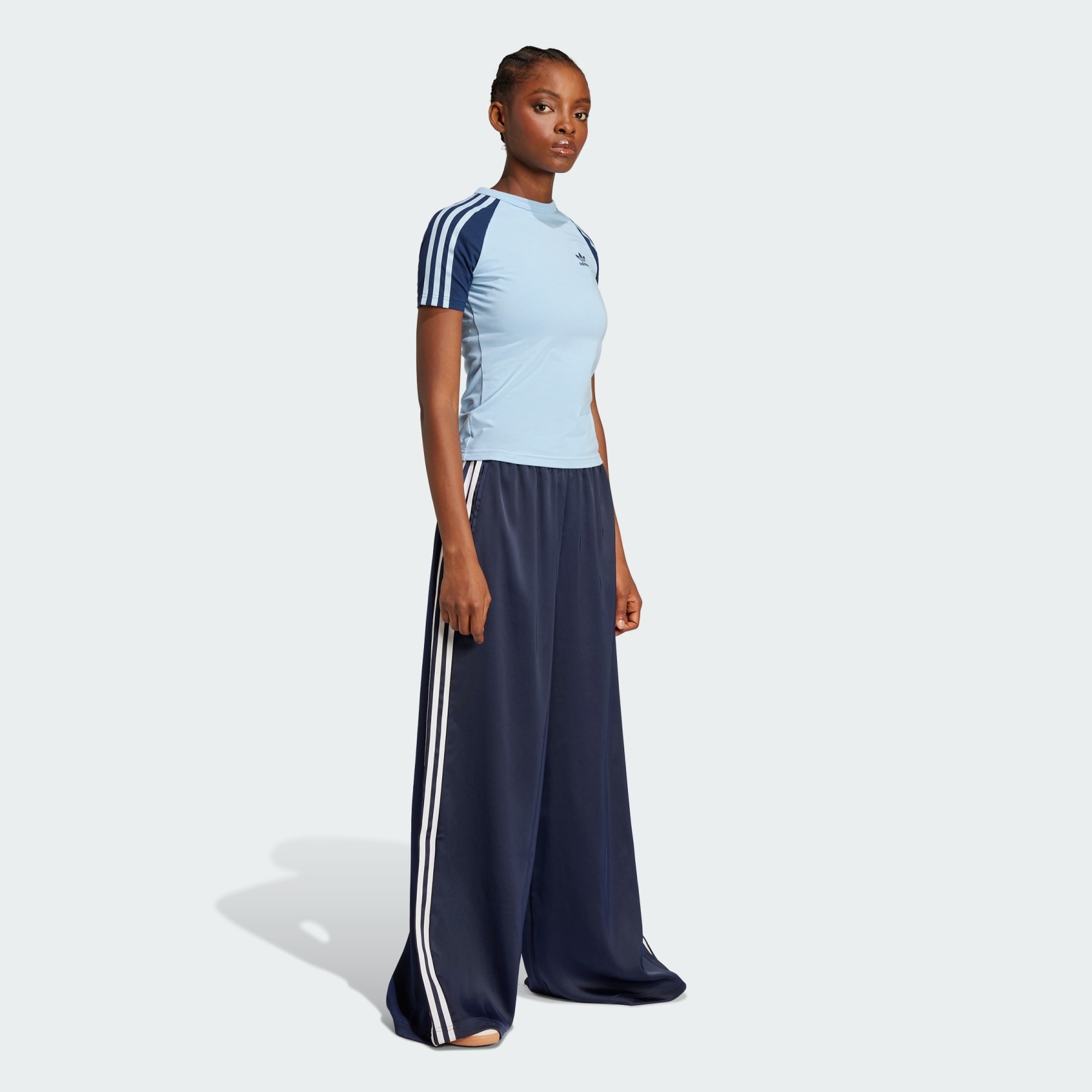 Adicolor Satin Wide Leg Track Pants - 4