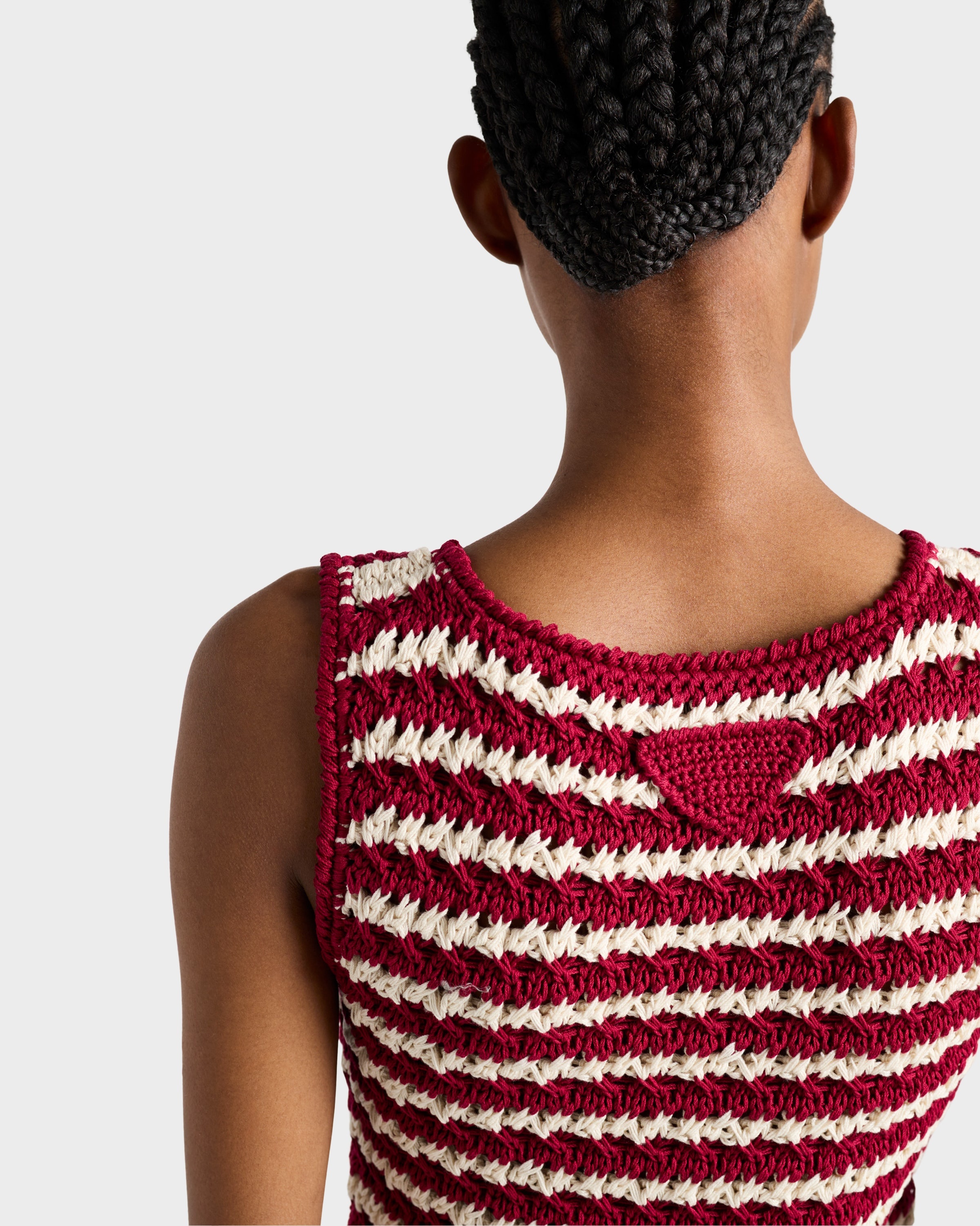 Cotton crochet mini-dress - 6