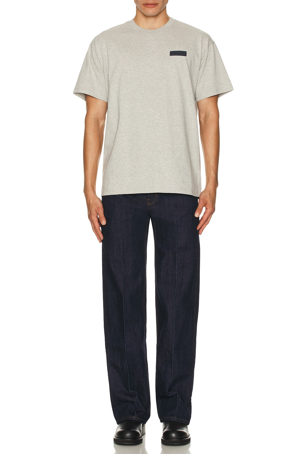 Wide Leg Denim Jeans - 5