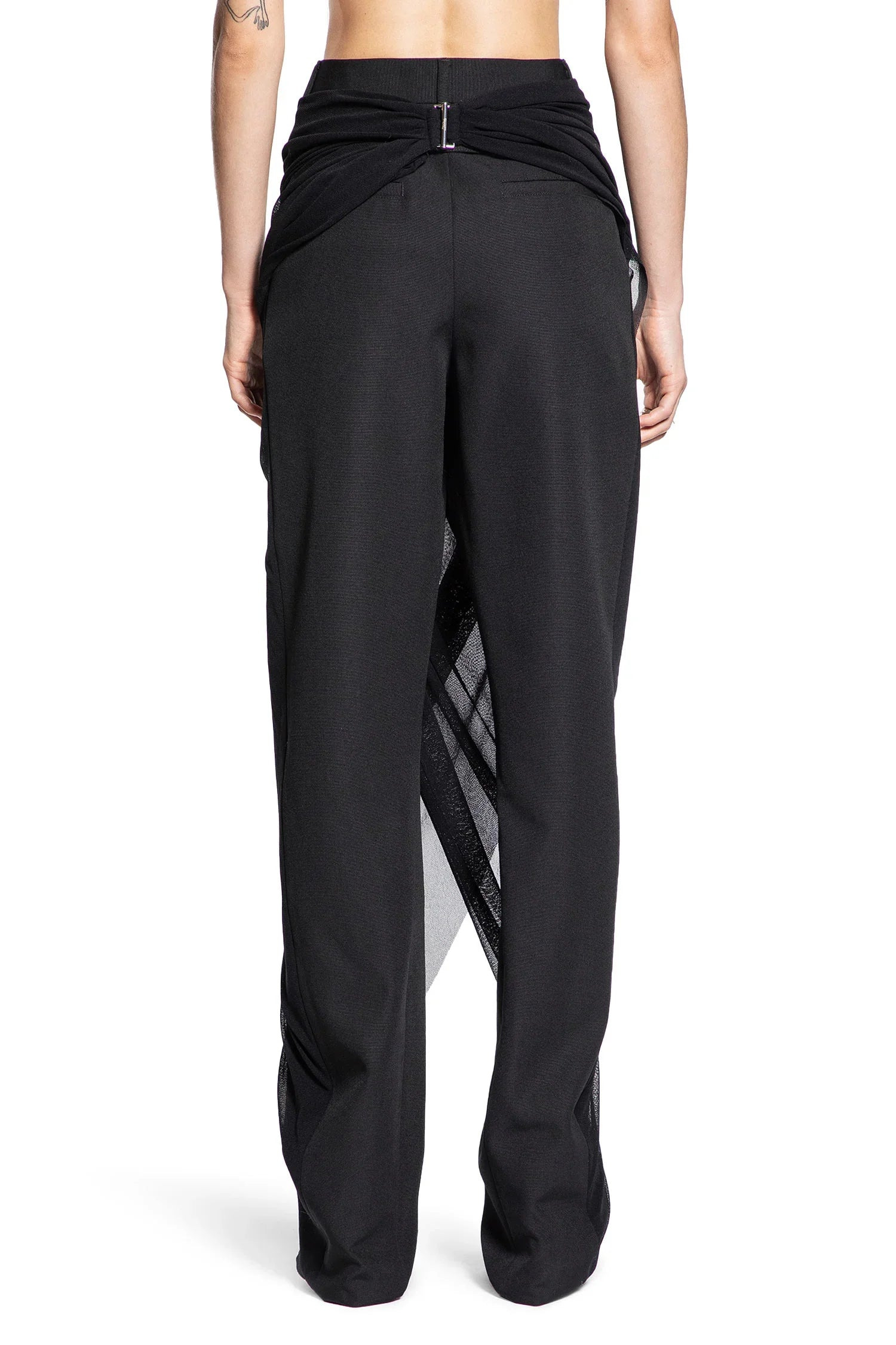 Tailored-Pants-With-Mesh-Sarong - 4