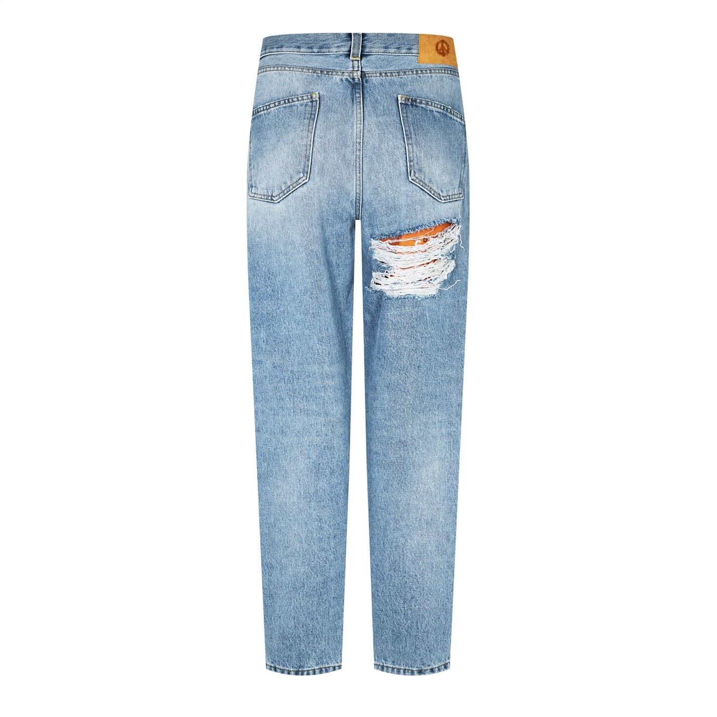 Patchwork wide-leg jeans in blue - Alanui