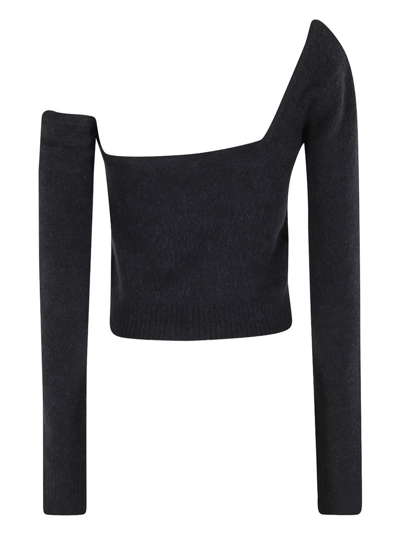 Blumarine one-shoulder embellished top outlook