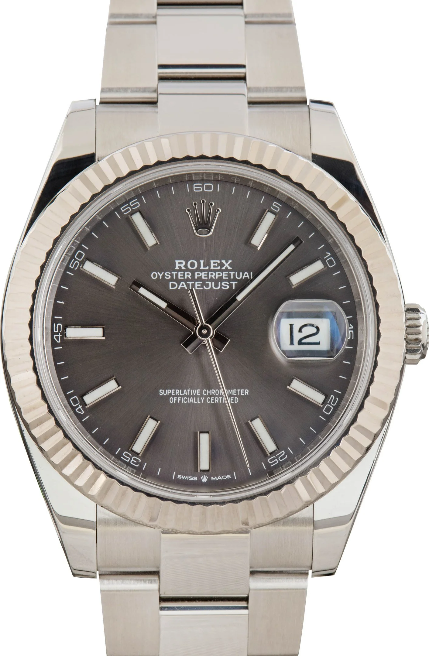 Pre-owned Rolex Datejust 41 Ref 126334 Slate Index Dial - 1