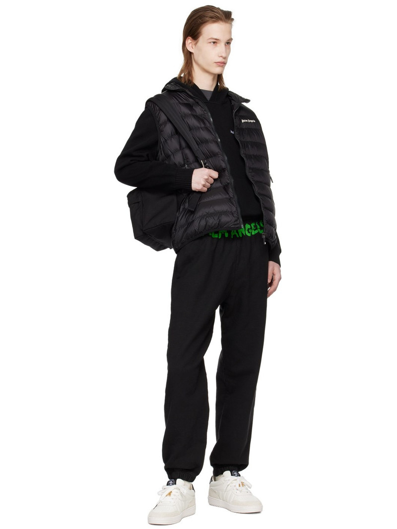Palm Angels Black Printed Sweatpants outlook