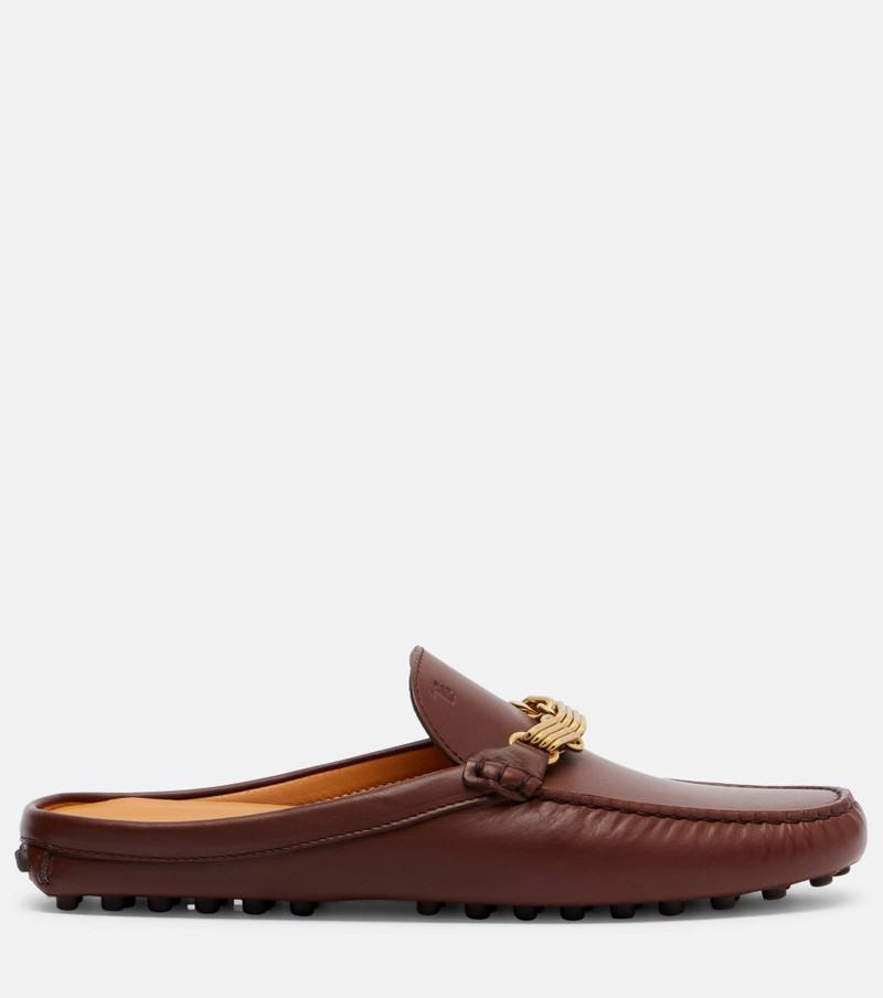 Chain-detail leather mules 5