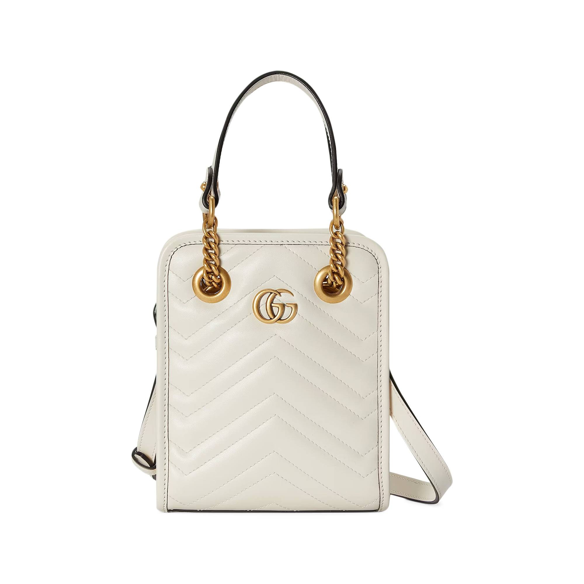 Gucci GG Marmont Matelassé Mini Bag 'White' - 1