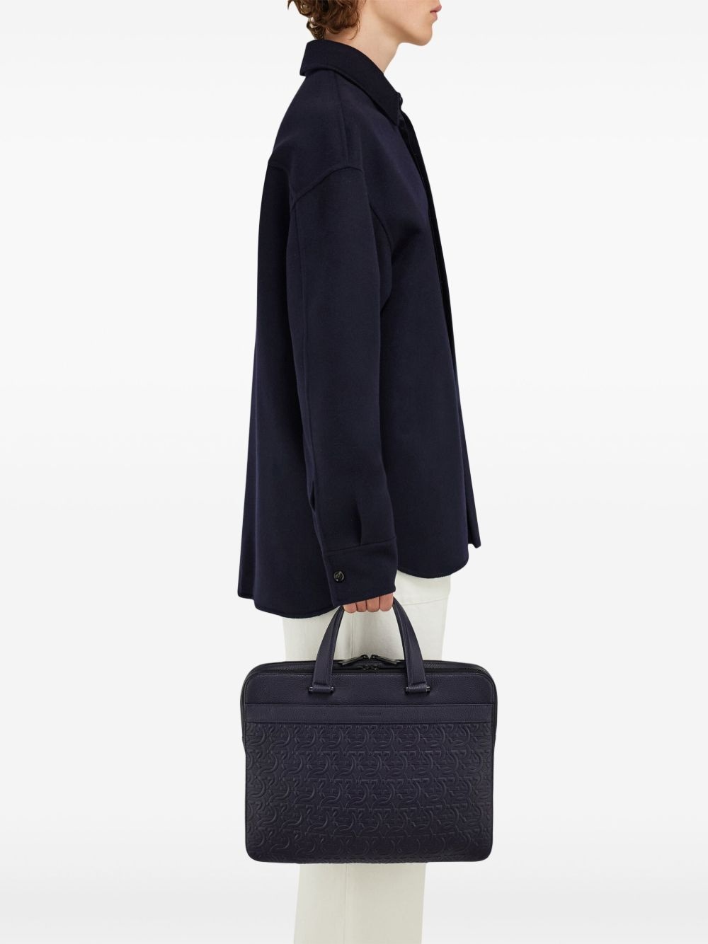 Gancini leather briefcase - 2