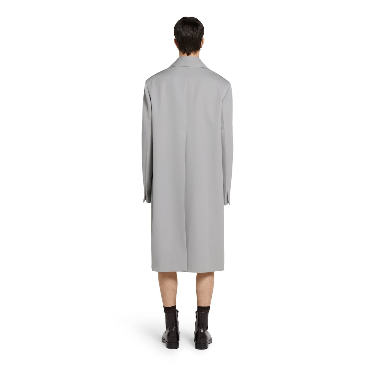 Single-breasted wool coat - 4