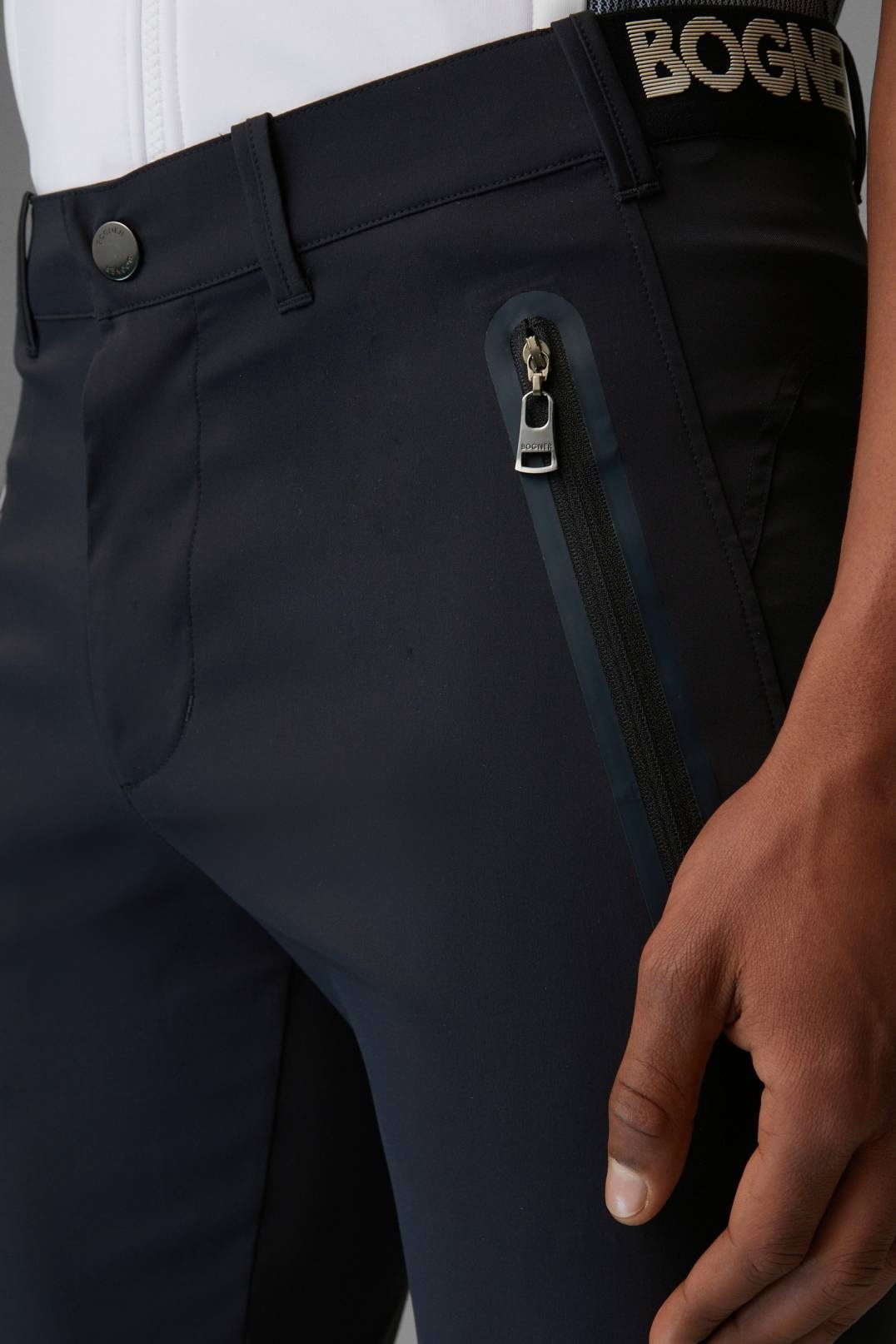 NICOLAS FUNCTIONAL CHINOS IN NAVY BLUE - 5