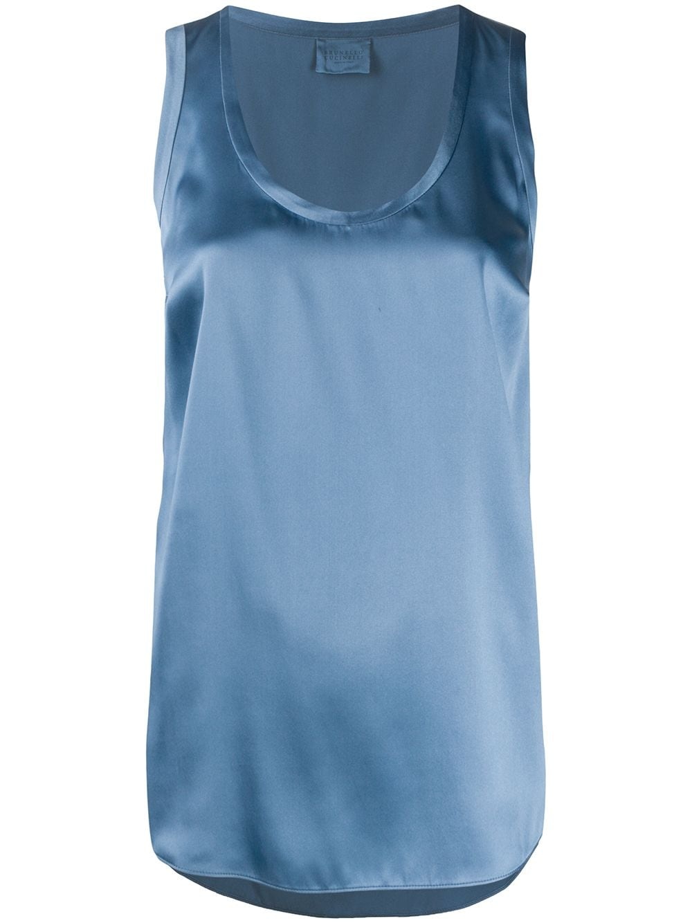 sleeveless scoop neck top - 1