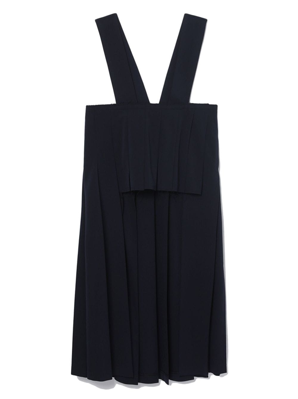 box-pleated ripped-detail dress - 8
