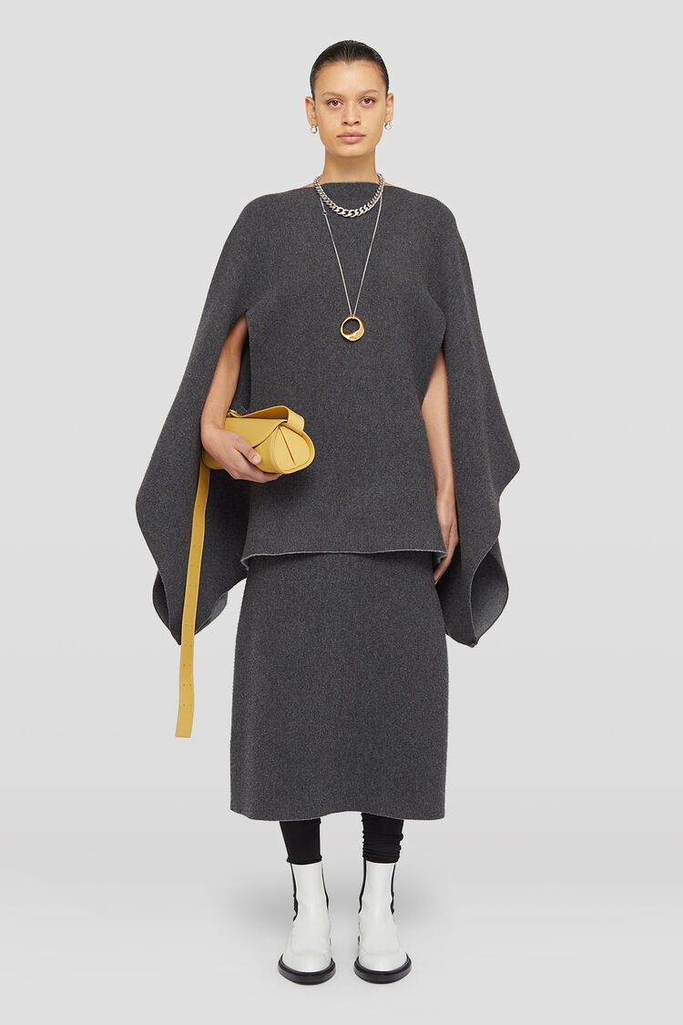 【送料&関税込】Jil Sander Jacquard Cape Jil Sander Cape | REVERSIBLE