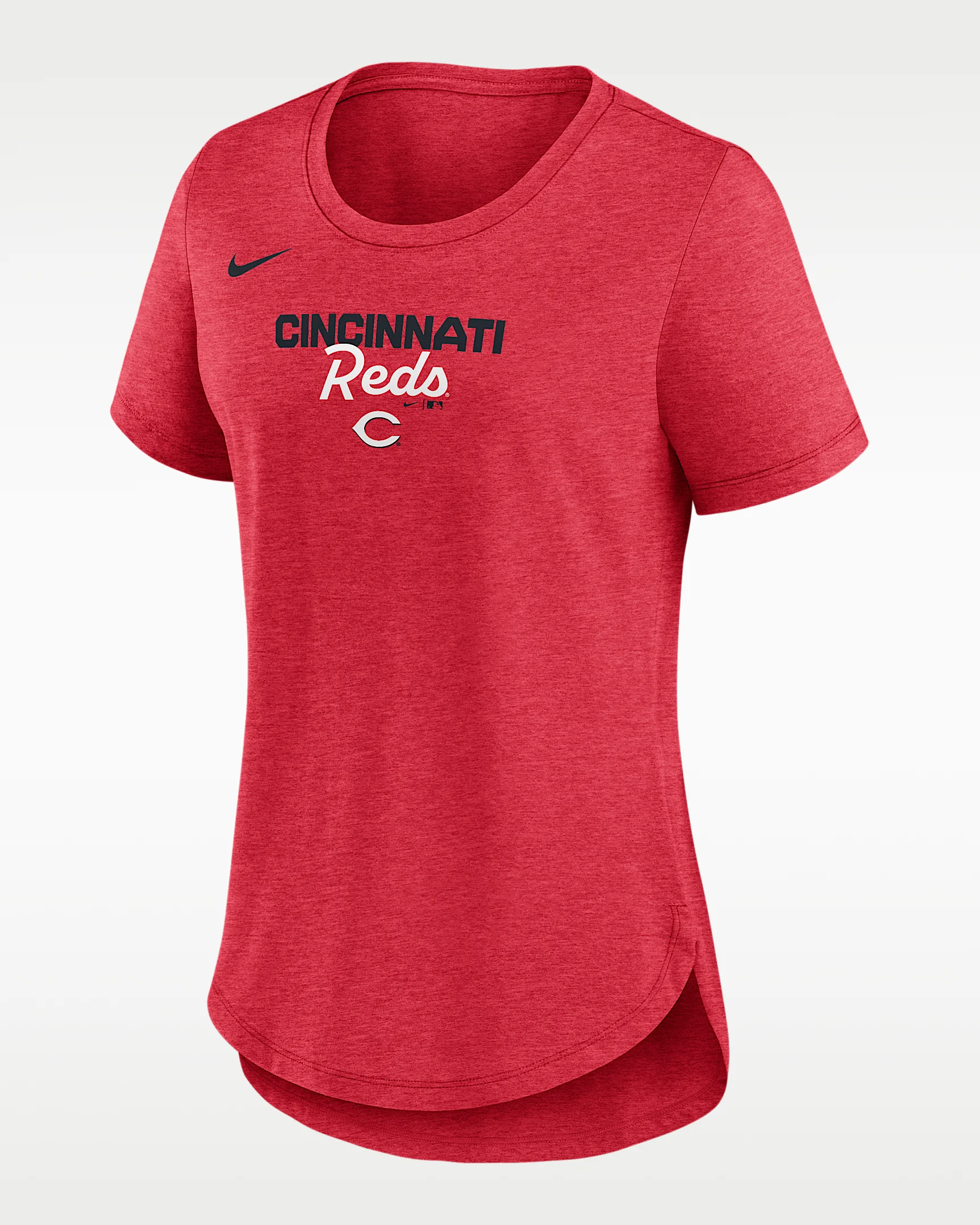 Cincinnati Reds Arched Team Name Women's Nike MLB T-Shirt - 1