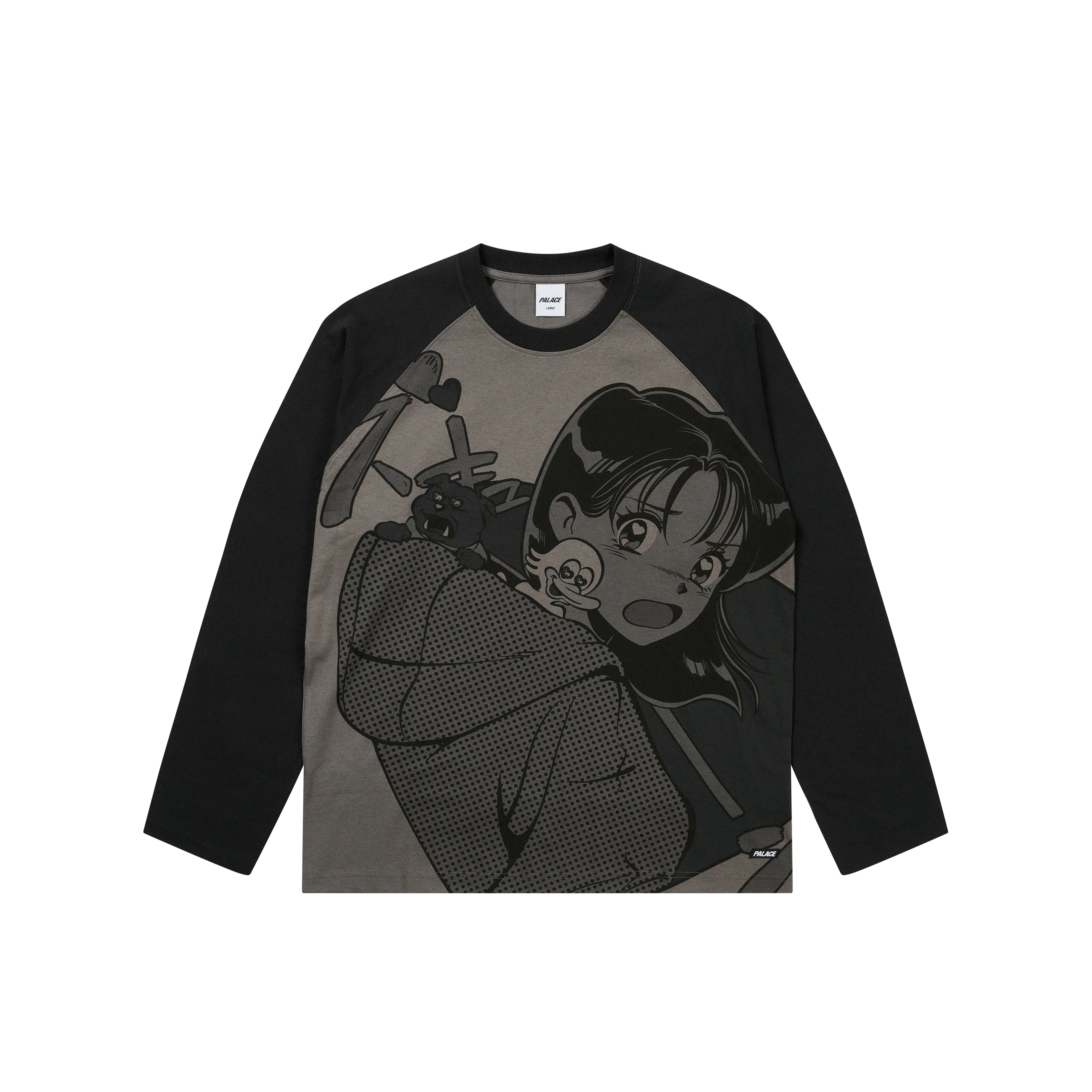 REAR VIEW RAGLAN LONGSLEEVE BLACK / MONO - 1