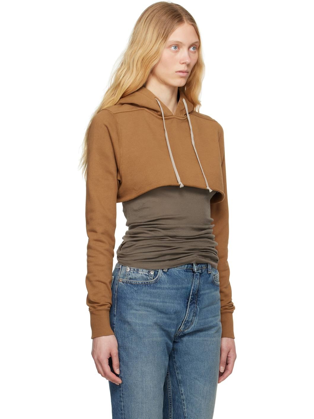 Orange Hollywood Cropped Hoodie - 2