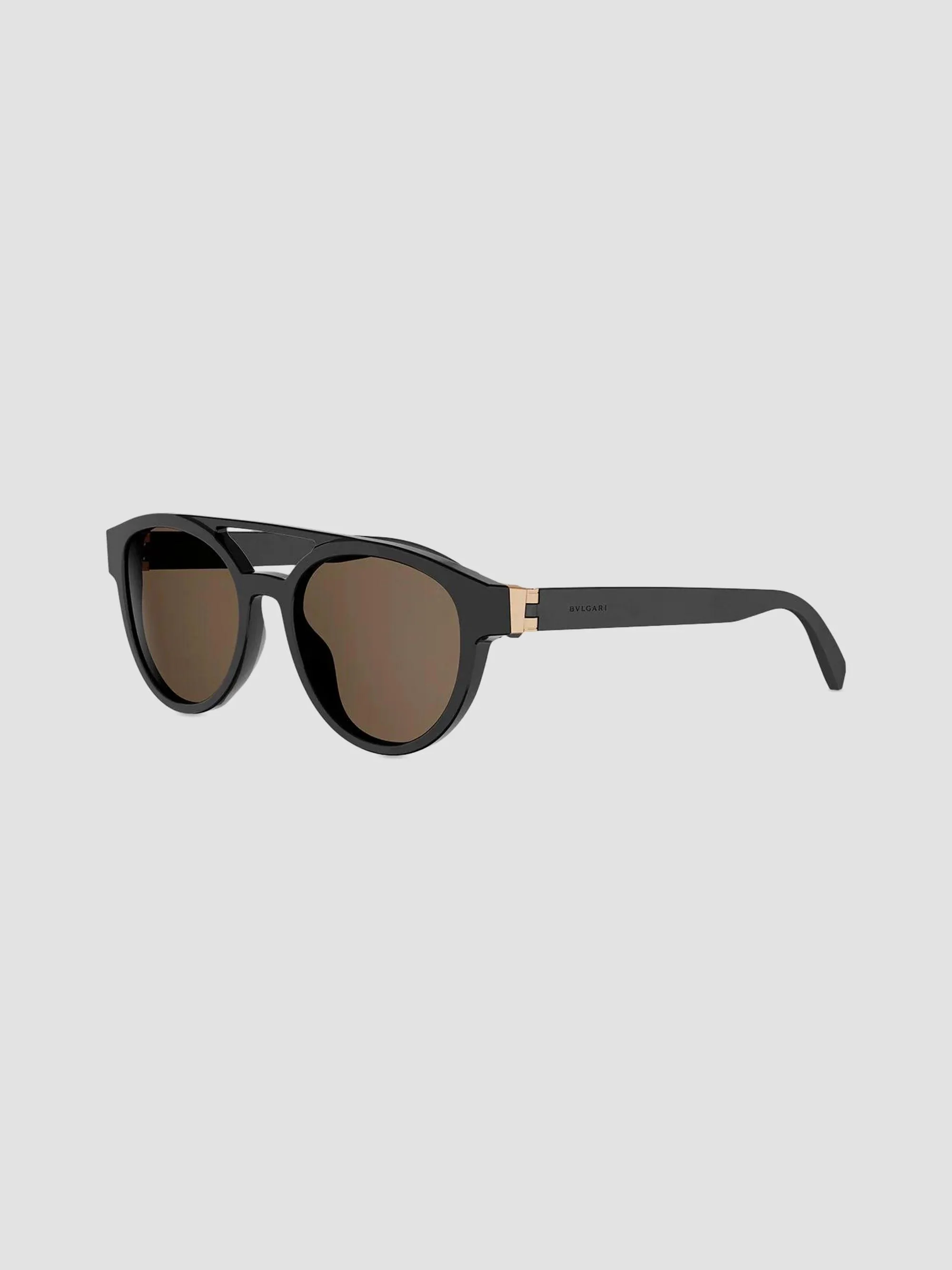 Men's Aluminium 54MM Round Sunglasses - Black Brown - 1