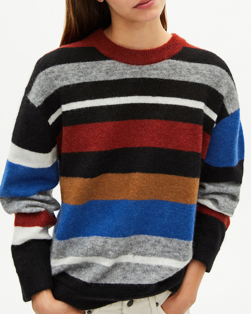 WOOL BLEND SWEATER WITH MULTICOLORED STRIPES 5