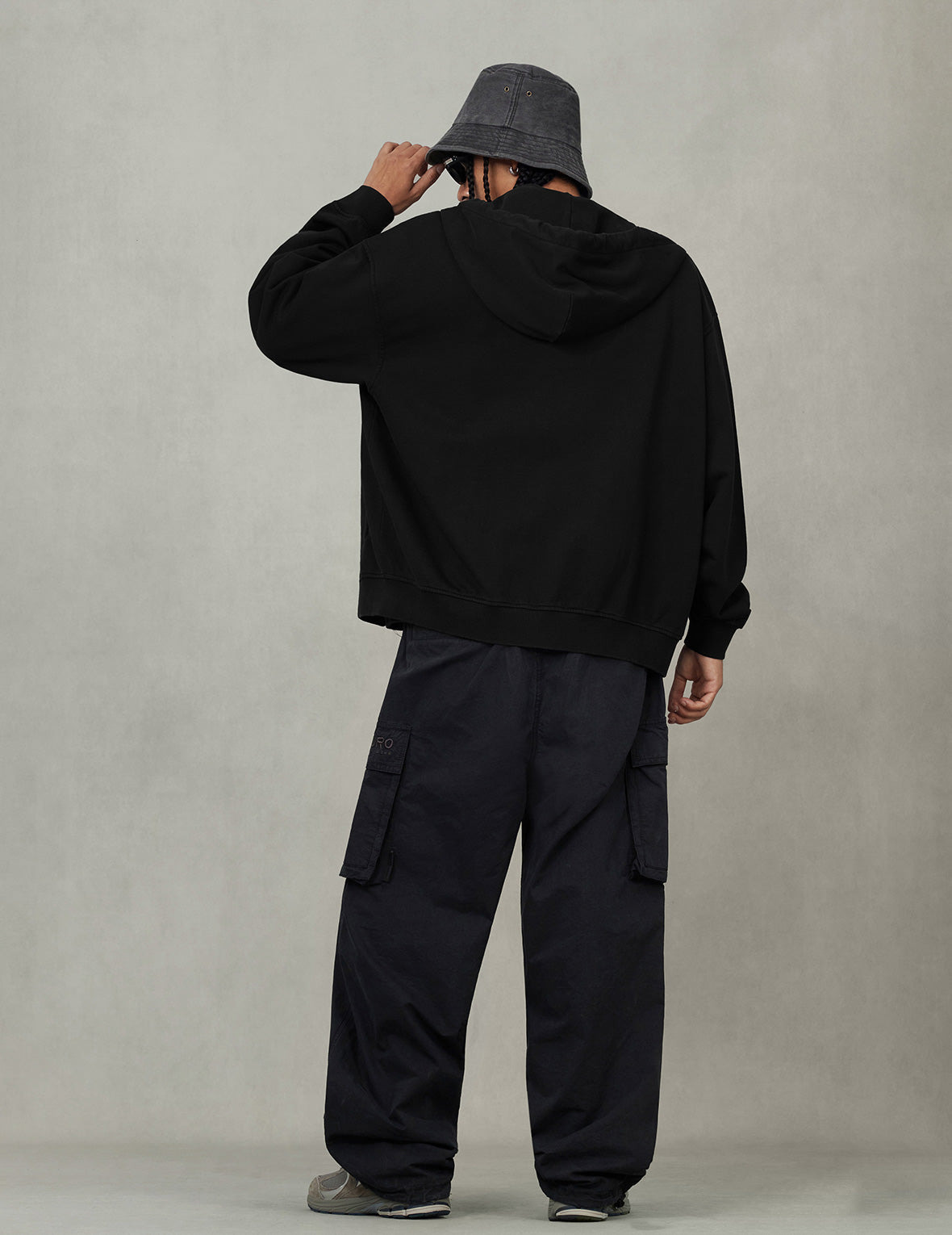 EVISUKURO Embroidery Loose Fit Hoodie Jacket - 6
