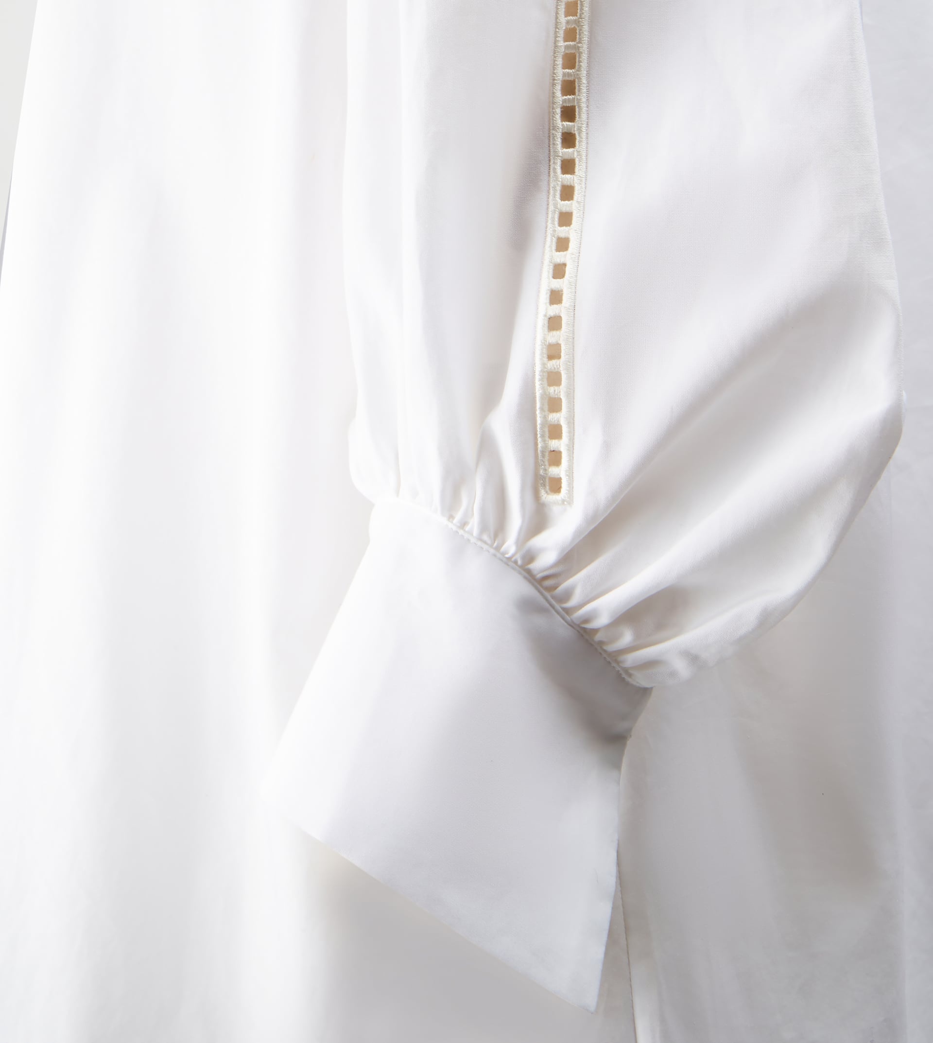 BLOUSE IN POPLIN - WHITE - 10