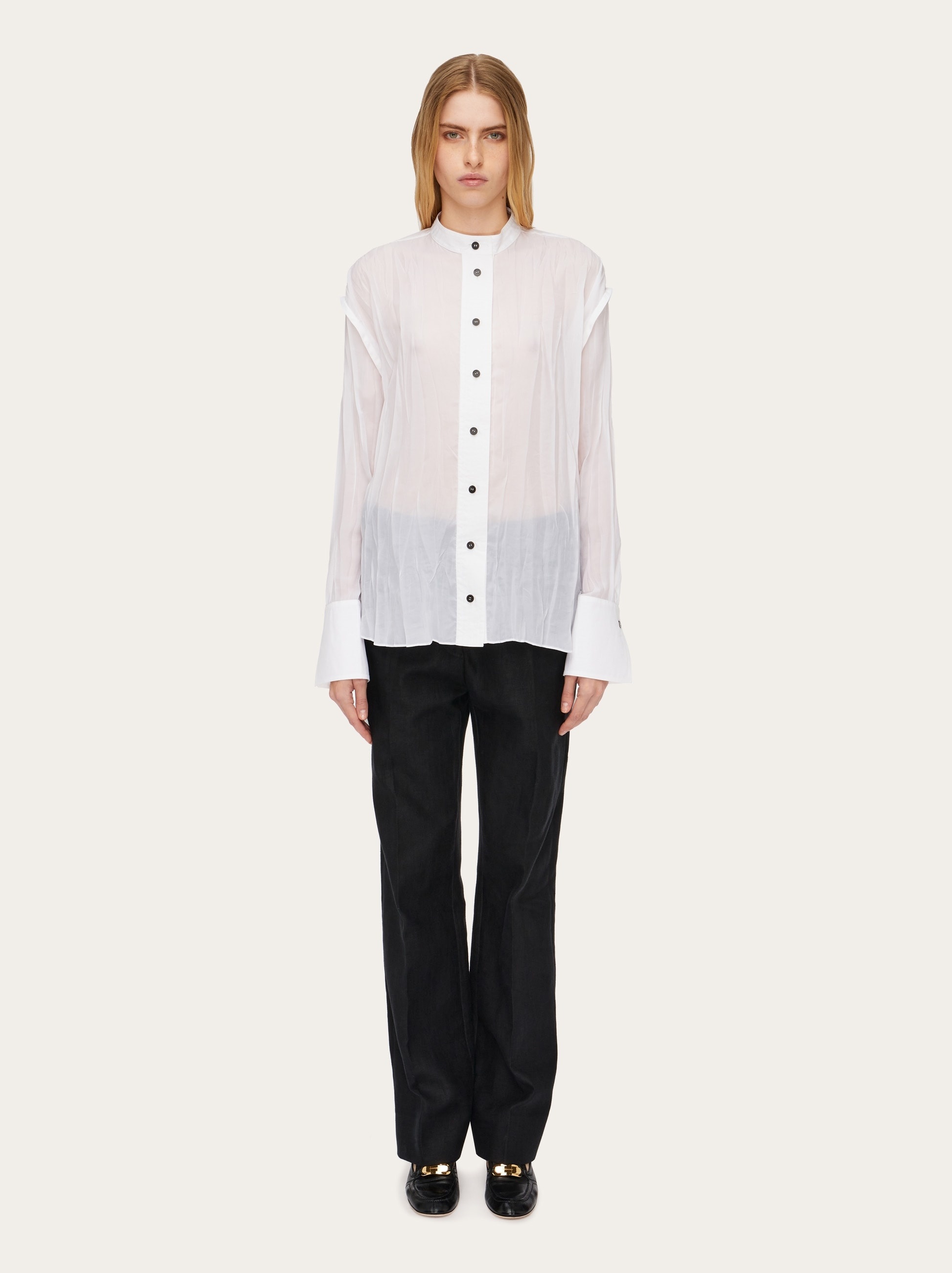 Irregular pleat shirt - 7