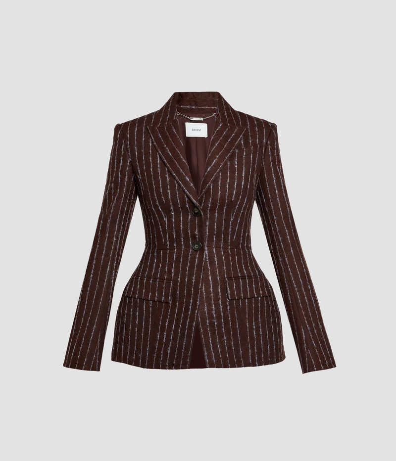 Erdem PINSTRIPE FITTED BLAZER outlook