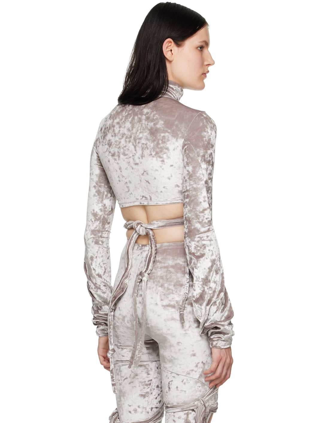 Silver Wrap Loop Turtleneck - 3