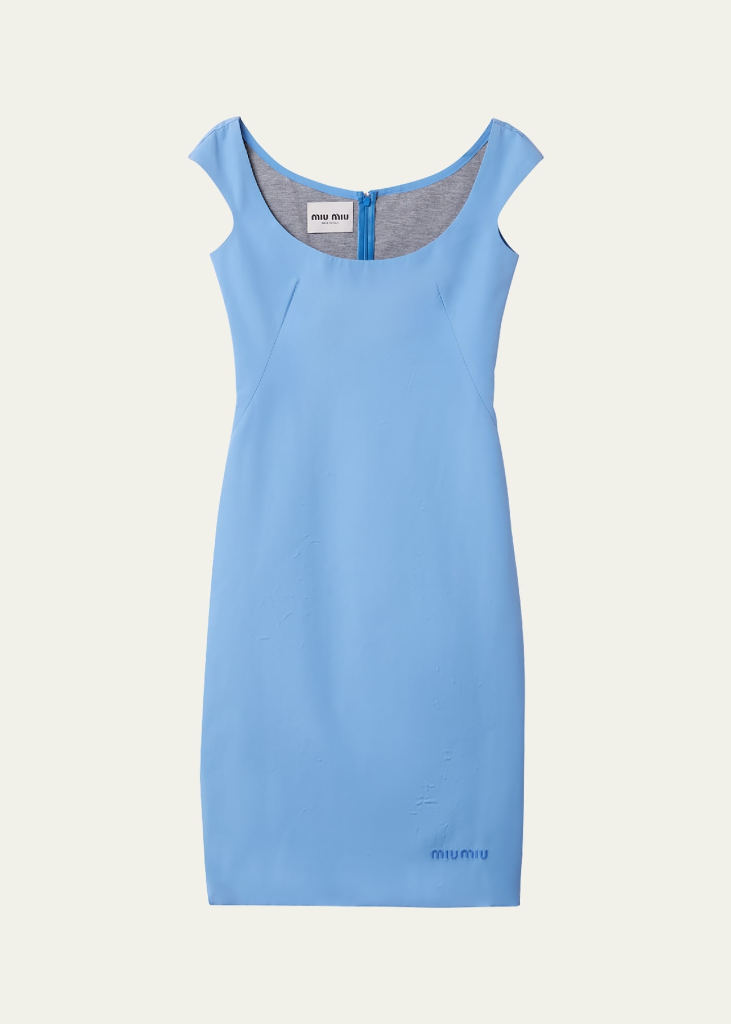 Cap-Sleeve Poplin Dress - 1