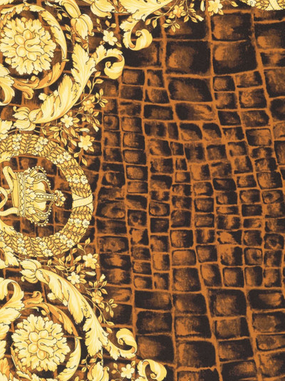 VERSACE Baroccodile silk scarf outlook