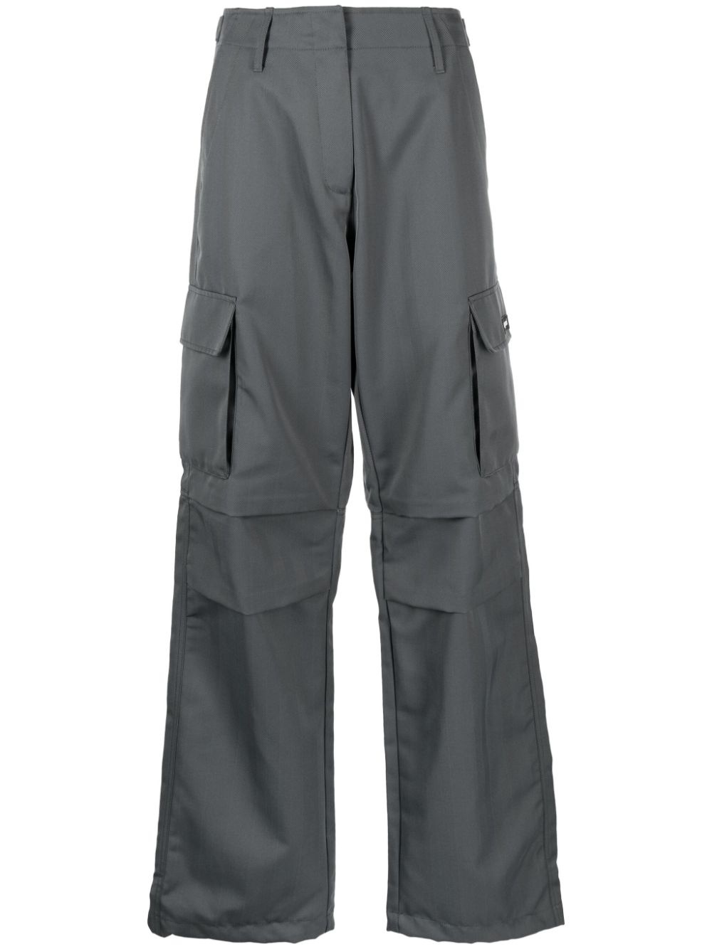 wide-leg cargo trousers - 1