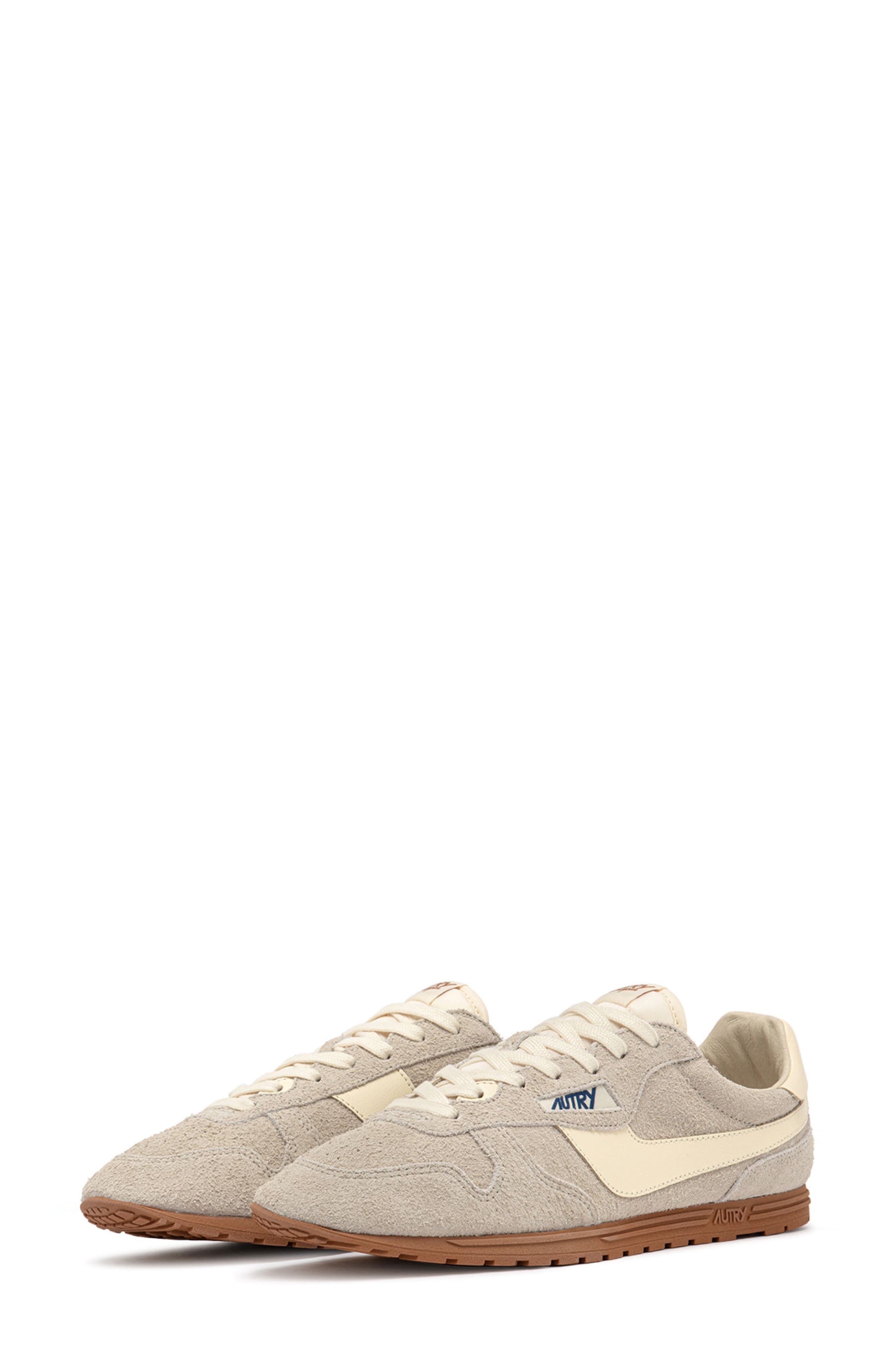AUTRY Windspin Low Sneaker in Beige Suede at Nordstrom - 1