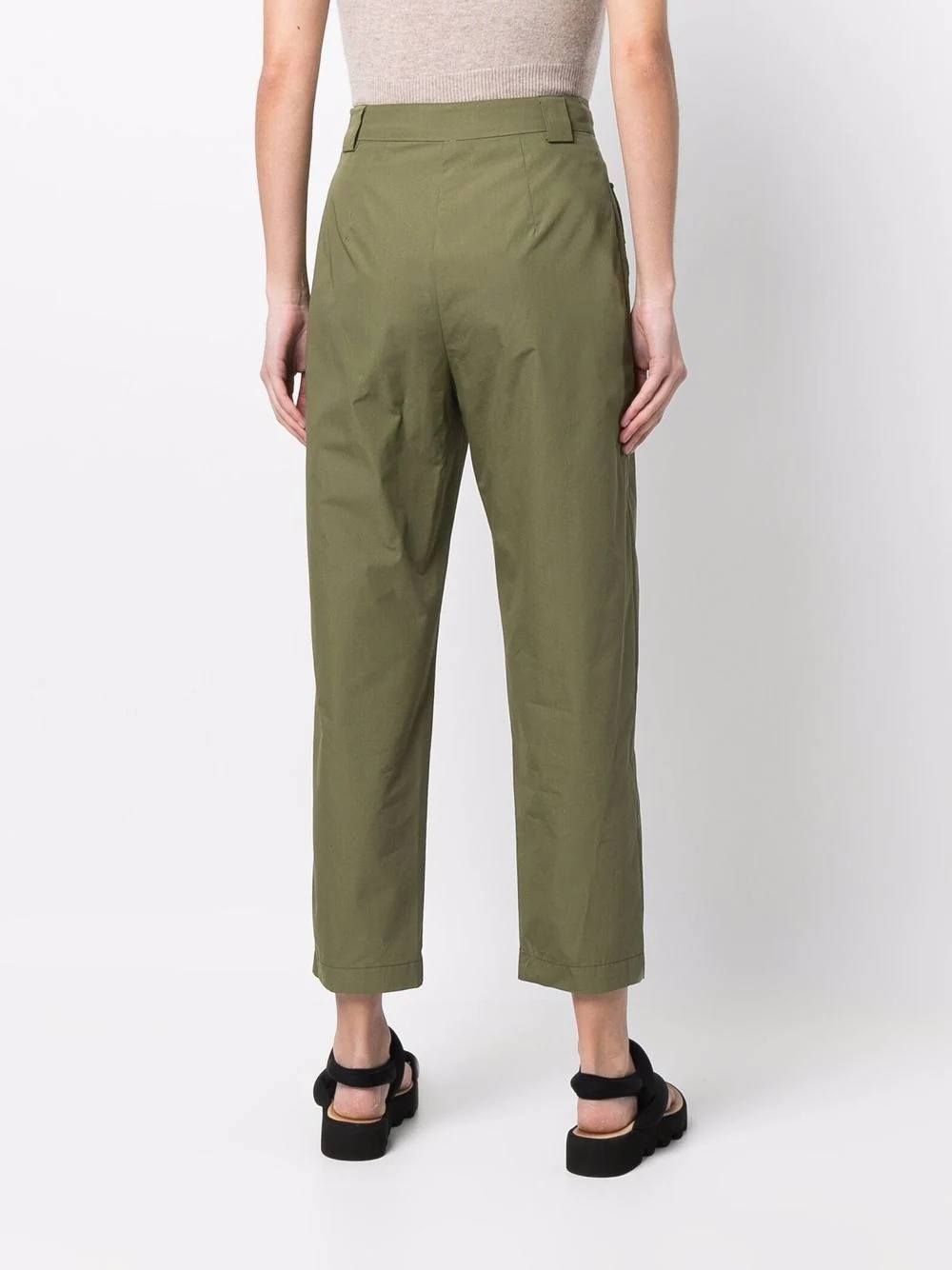 flap-pockets cotton-blend parachute trousers - 4