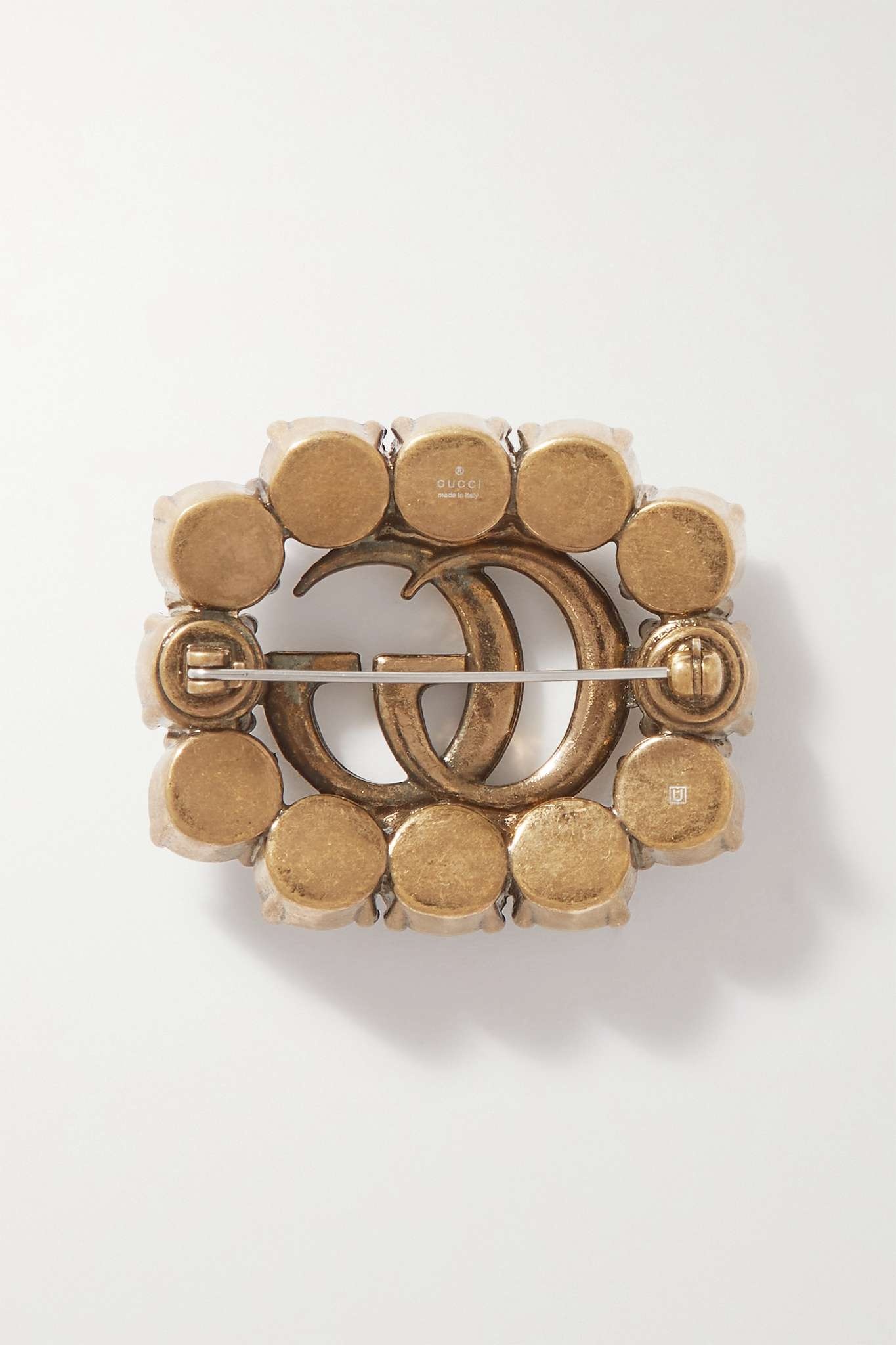 Gold-tone crystal brooch - 3