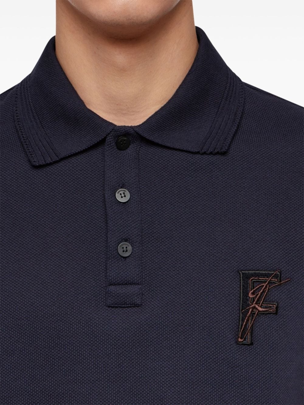 logo-embroidered polo shirt - 5