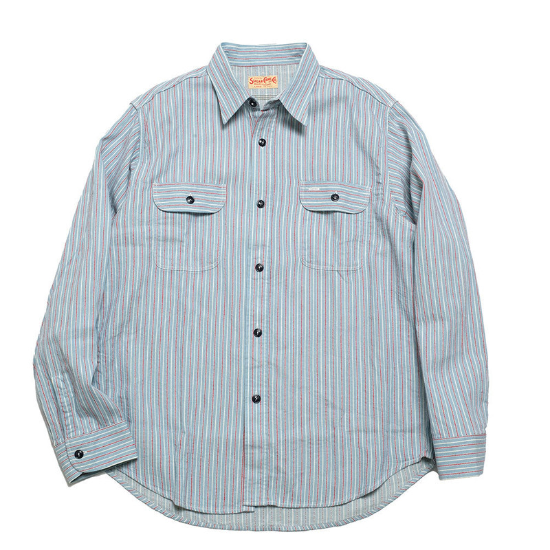 SUGAR CANE DOBBY STRIPE WORK SHIRT - SC29146 outlook