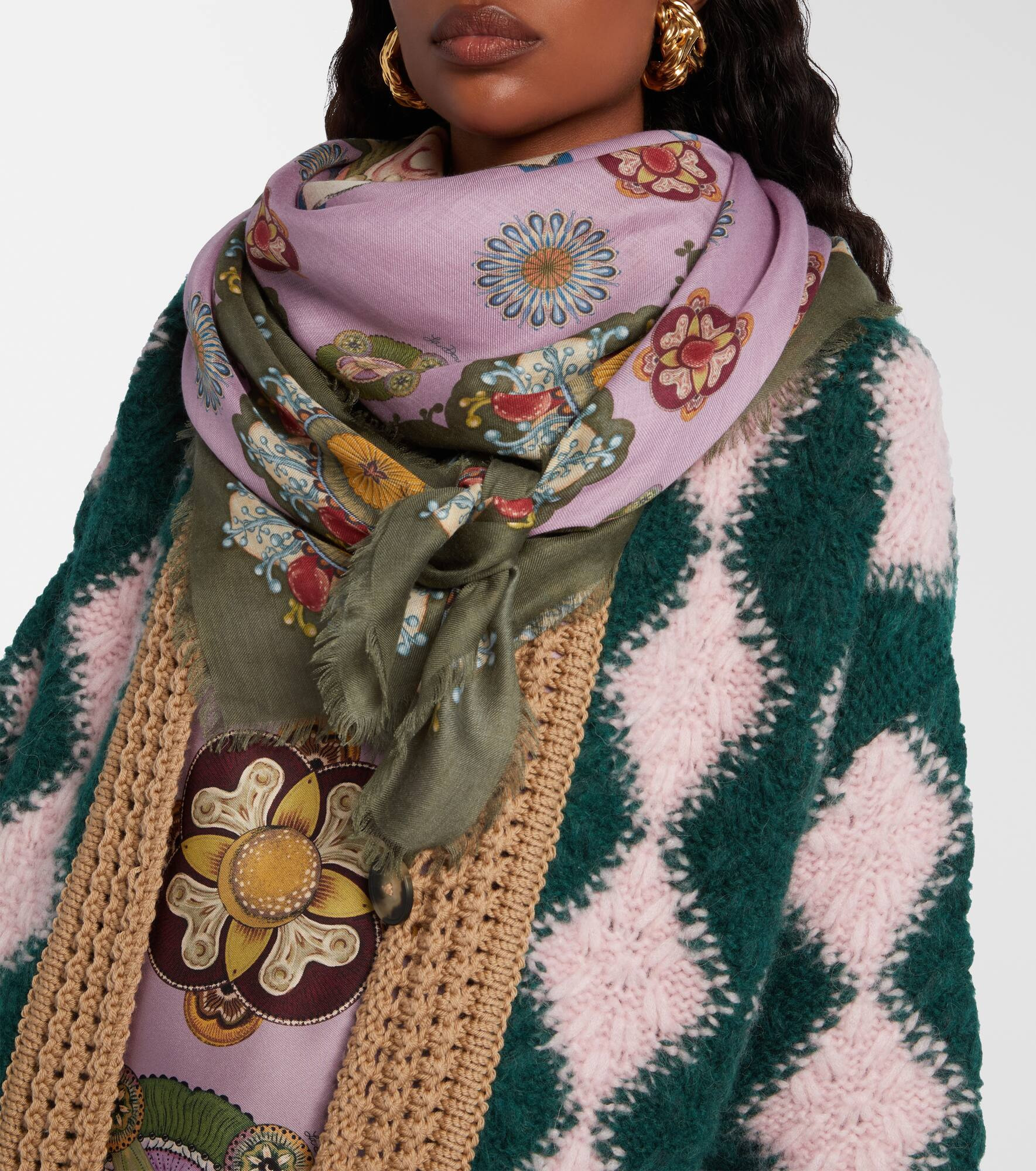 Printed silk scarf - 2