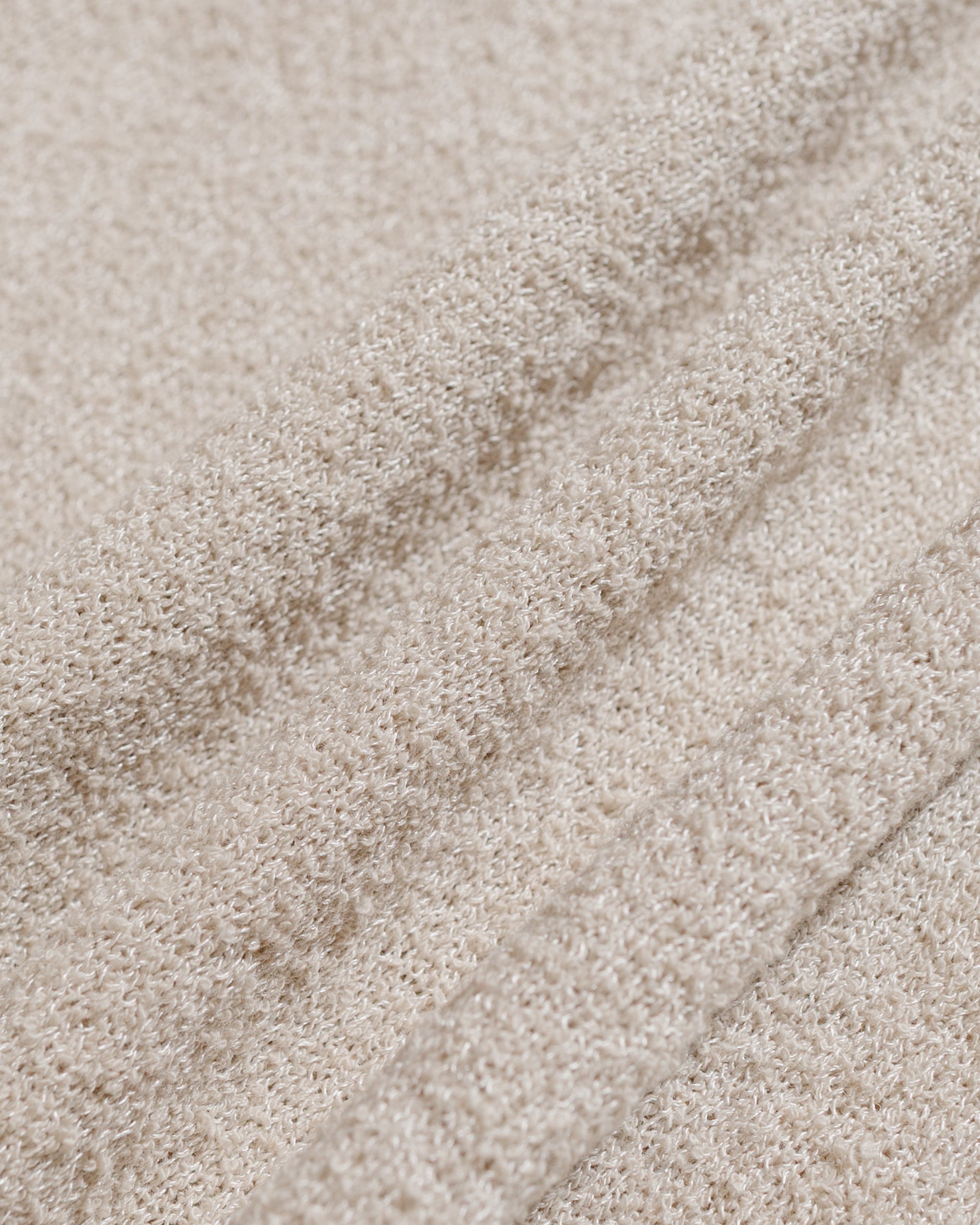 Knit Polo Boucle Beige - 6