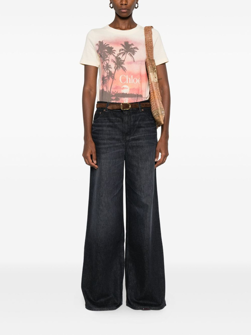 Chloé whiskered wide-leg jeans outlook