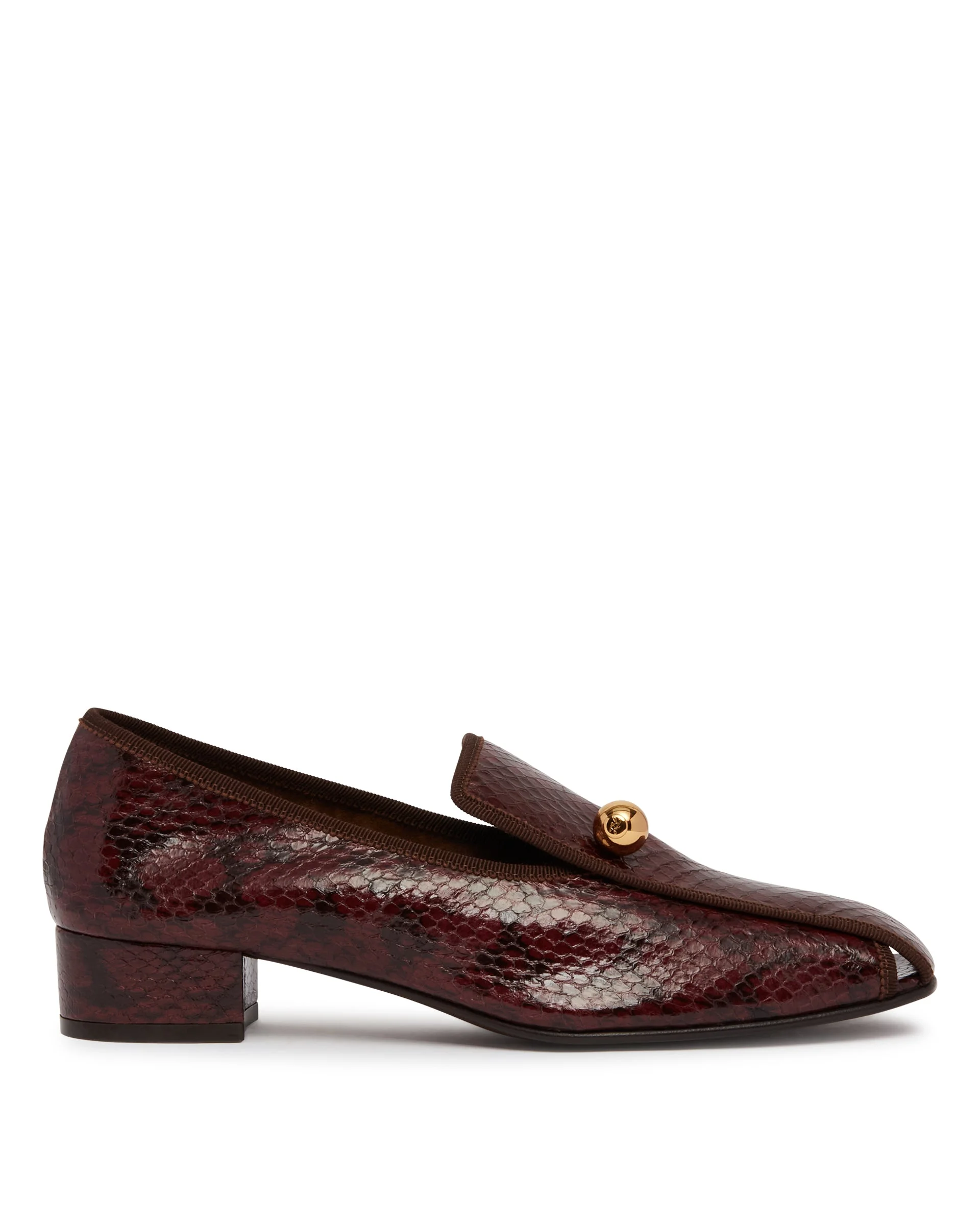 Burgundy Leather Showtime Pumps - 1