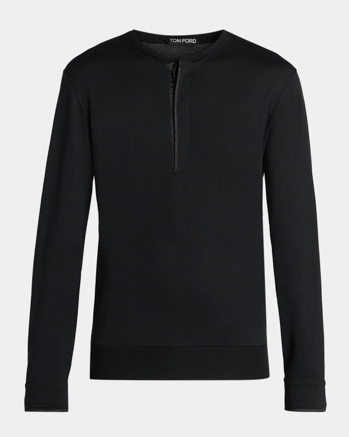 Men's Wool-Blend Henley Long-Sleeve T-Shirt - 1