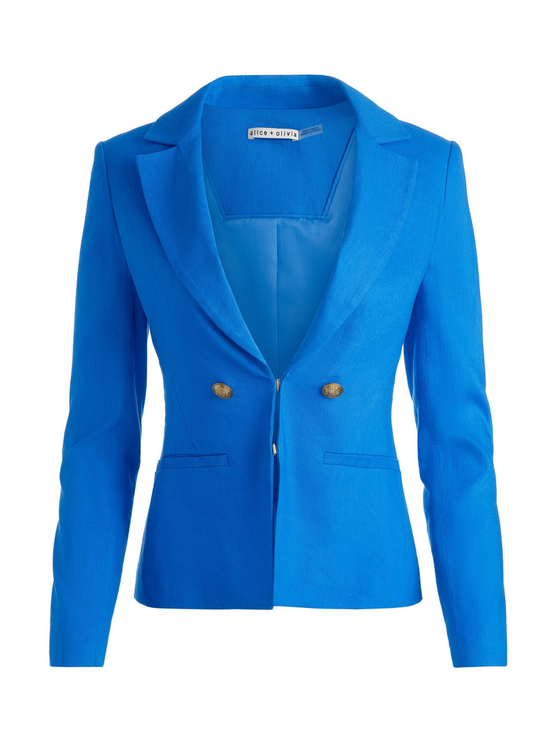 MYA LINEN FITTED BLAZER 1