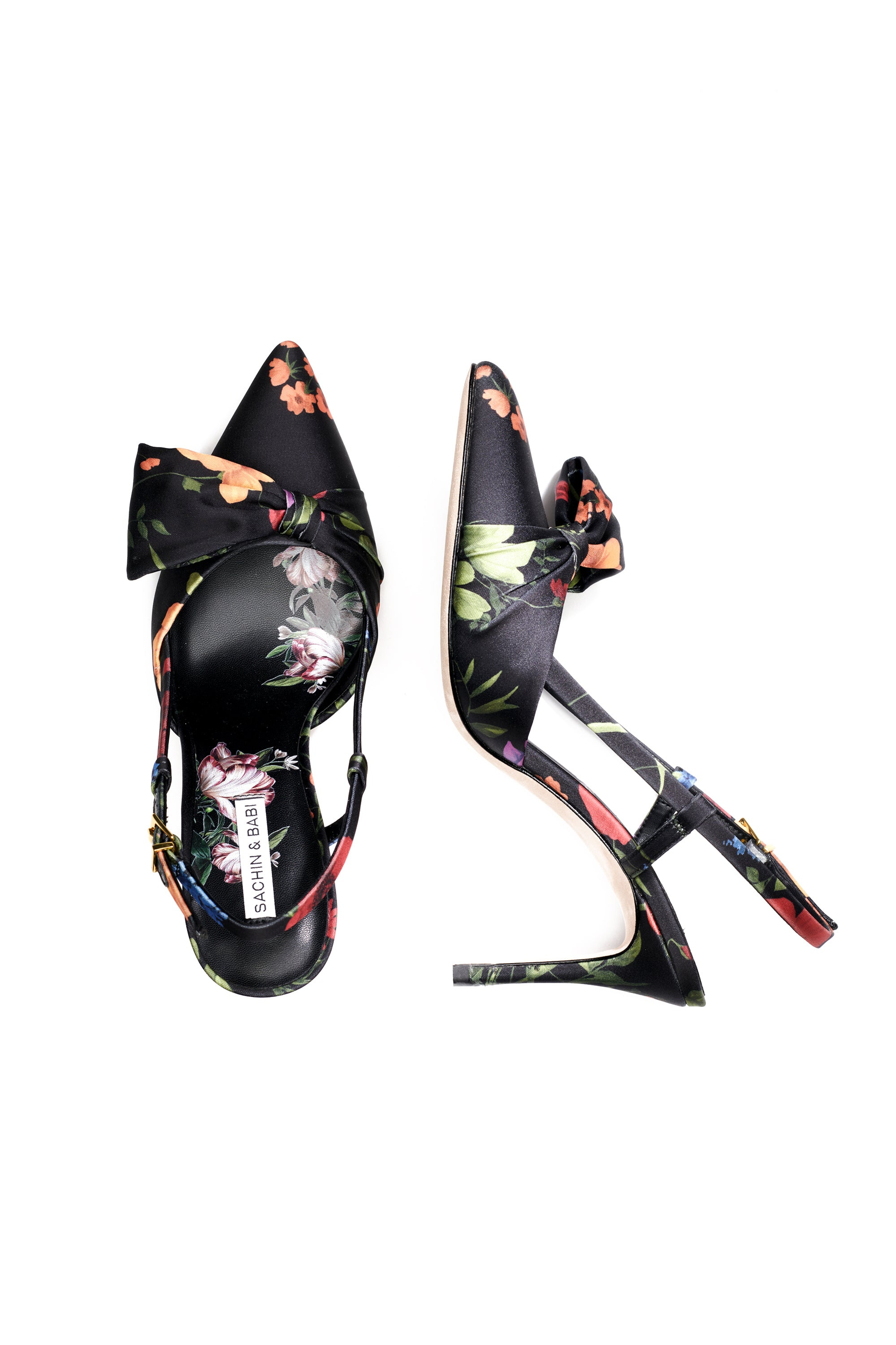 Lenox Obi-Bow Slingback - Noir Wildflower - 2