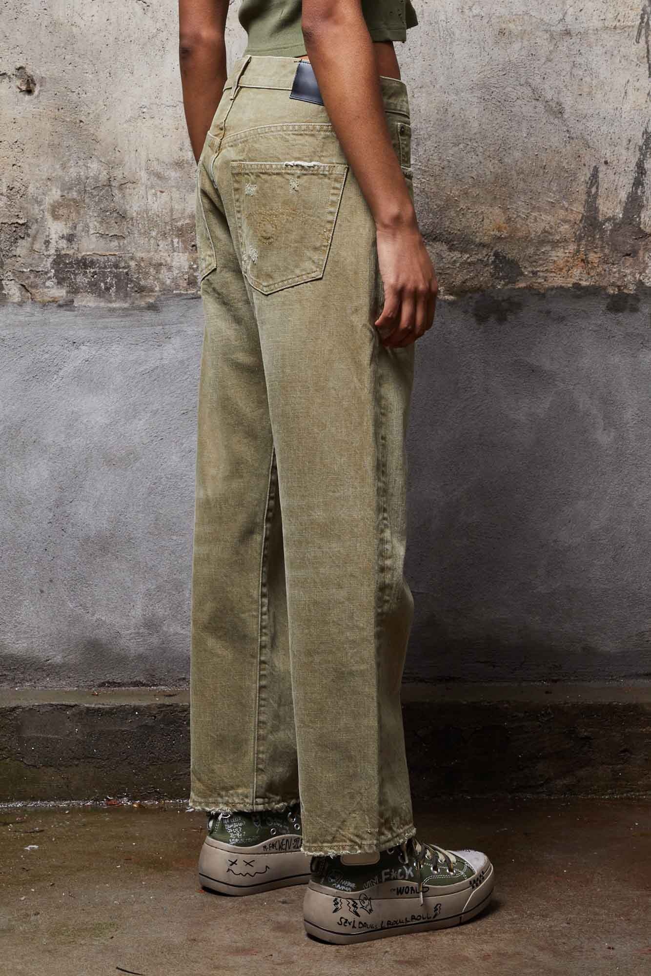 BOYFRIEND JEAN - MOSS GREEN - 3