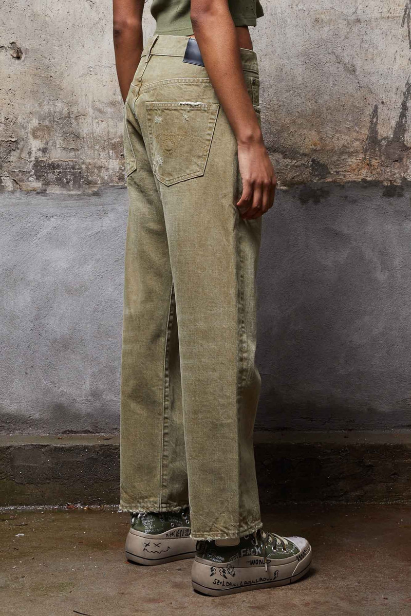 BOYFRIEND JEAN - MOSS GREEN 3