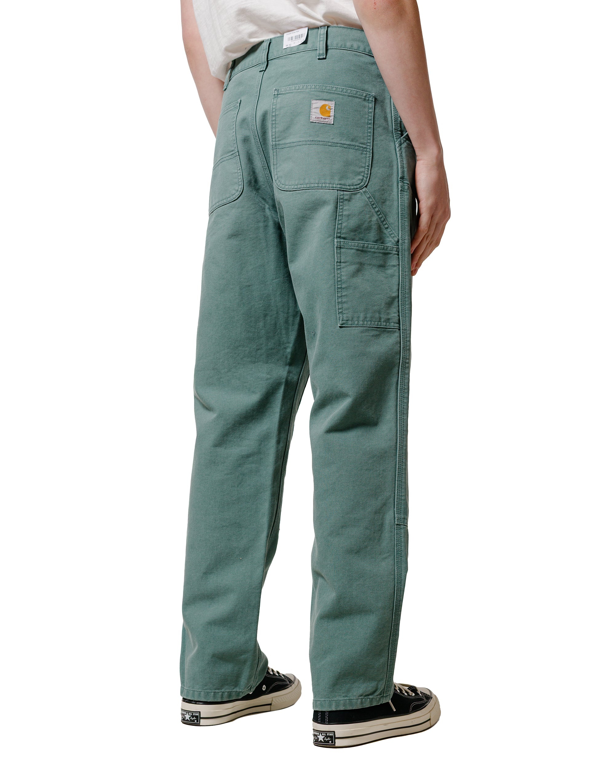 Carhartt W.I.P. Double Knee Pant Canvas Silver Pine Stone Canvas - 3