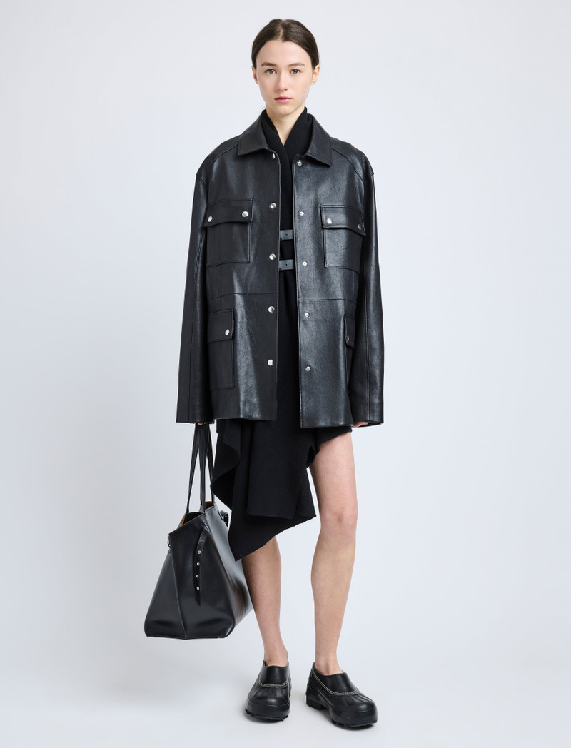 Proenza Schouler Brice Jacket in Grainy Leather outlook