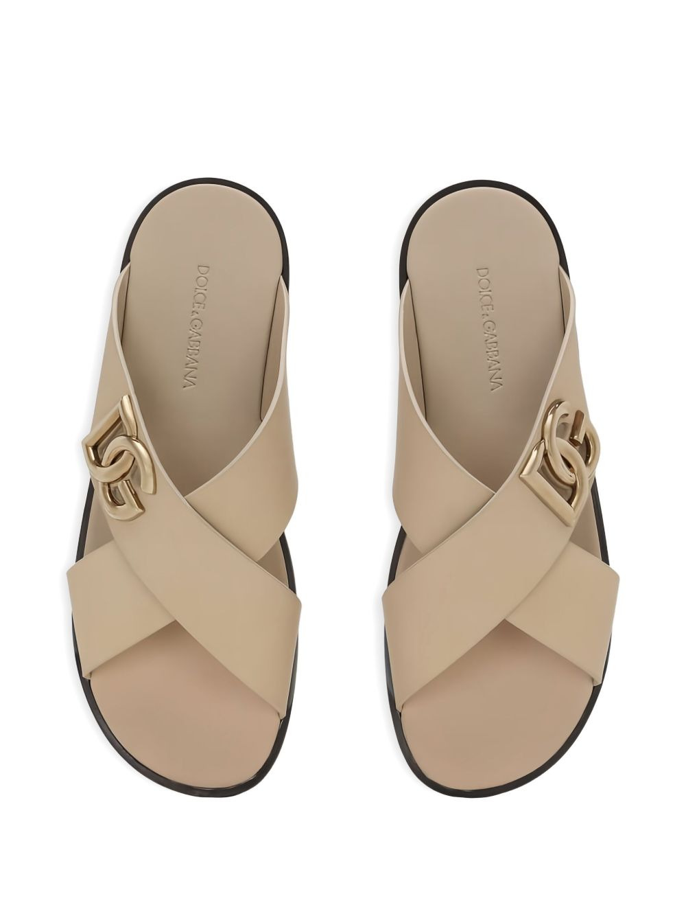 DG logo leather sandals - 4