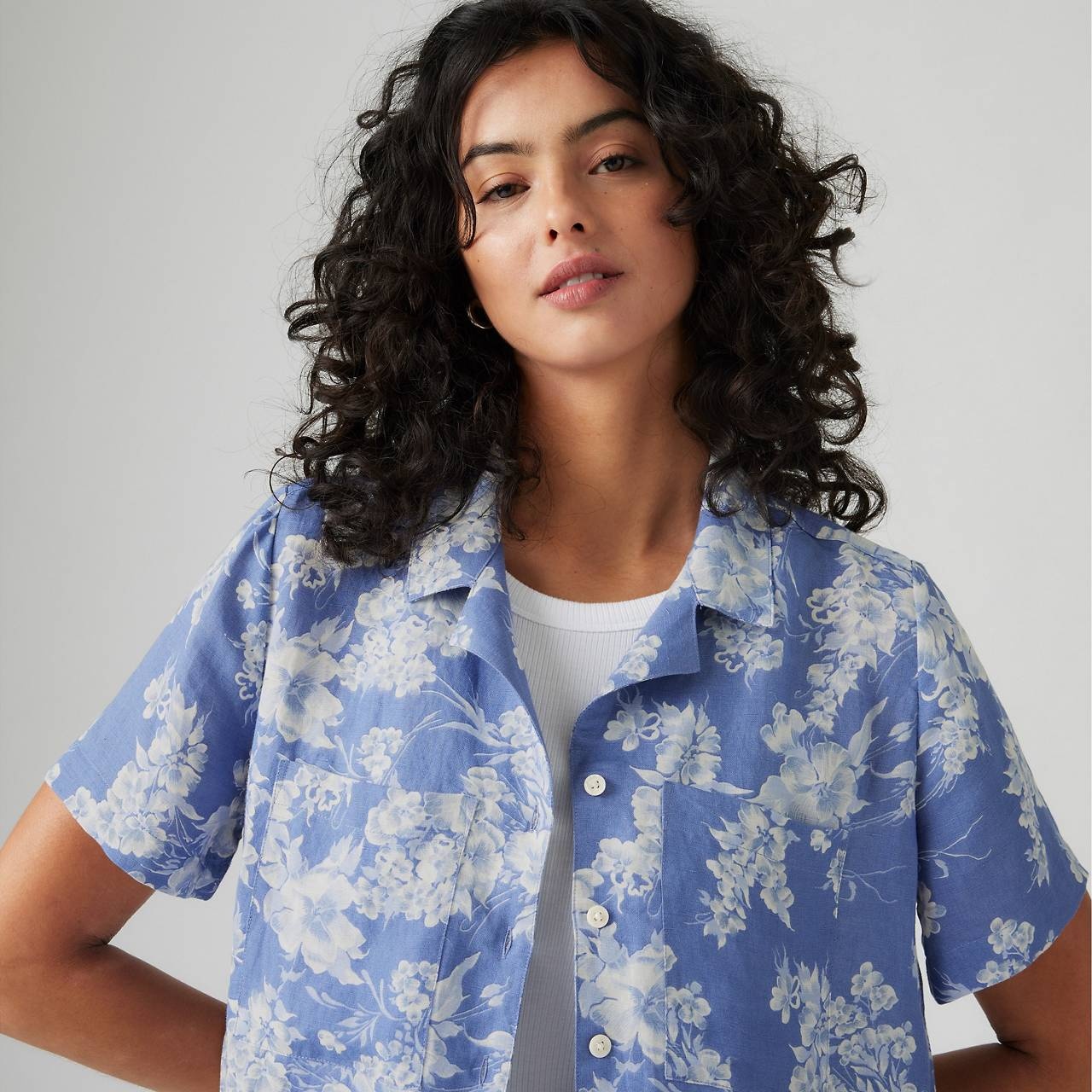 SONNY LINEN BLEND CAMP SHIRT - 5