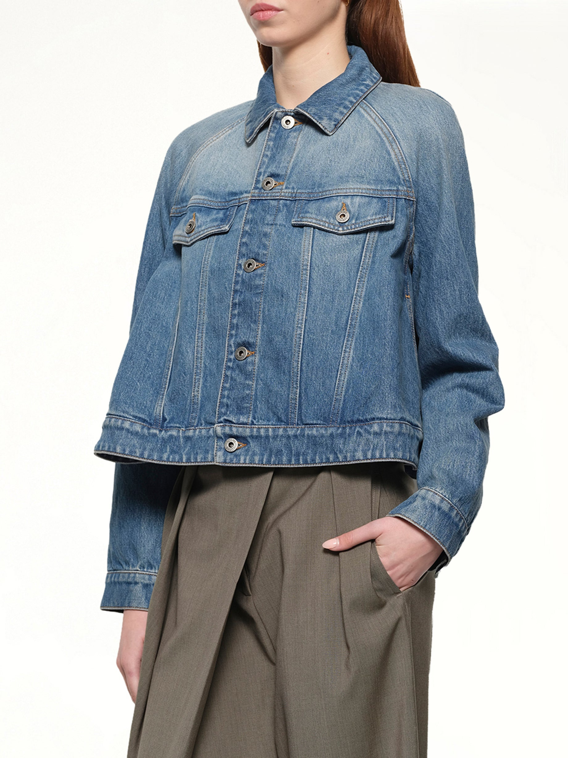 Trapeze Jacket in Denim Blue - 6