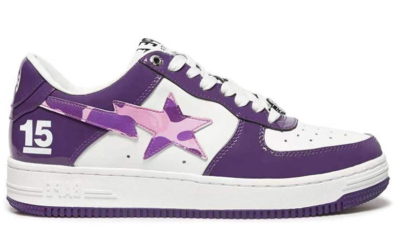 A BATHING APE® (WMNS) A Bathing Ape Bape Sta Taipei 15 Anniversary 'White Purple' 1I22-291-001 outlook
