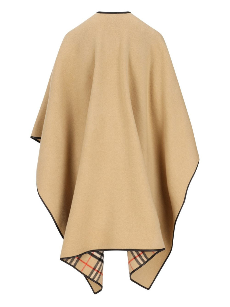 Burberry checked patch-pocket cape outlook